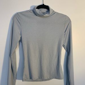 Baby blue fitted turtleneck
